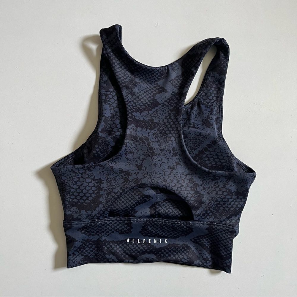 All Fenix Longline Python-Print Racerback Sports Bra XS - Picture 6 of 6